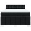 vidaXL Boxspringbett mit Matratze Schwarz 140x190 cm Stoff