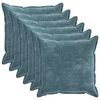 vidaXL Kissenbezug 6 pcs HOUTEN Blau 55 x 55 cm Chenille-Stoff