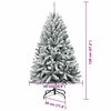 vidaXL Künstlicher Weihnachtsbaum Grün und Weiß 120 cm PVC und Metall