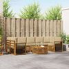 vidaXL Outdoor-Sofagarnitur 8 pcs Natur und Beige Massivholz Akazie
