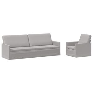 vidaXL Sofa-Set 2 pcs Wolkengrau Stoff