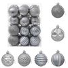 vidaXL Weihnachtskugelset 36 stk. Grau 6 cm Polystyrol