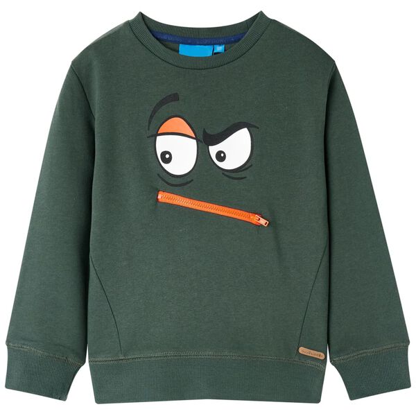 Kinder-Sweatshirt Dunkelgr&uuml;n 104