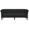vidaXL Chesterfield-Sofa 3-Sitzer Schwarz Stoff