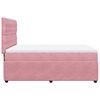vidaXL Boxspringbett mit Matratze Rosa 140x190 cm Samt