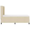 vidaXL Boxspringbett mit Matratze mit Kopfteil Creme 200 x 80 cm Stoff