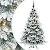 vidaXL K&uuml;nstlicher Weihnachtsbaum mit 300 LEDs Wei&szlig; 180 cm PE und PVC