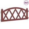 vidaXL Rasenkanten 17 Stk. Rot 10 m PP