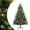 vidaXL K&uuml;nstlicher Klapp-Weihnachtsbaum mit 300 LEDs Gr&uuml;n 210 cm