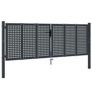 vidaXL Gartentor Anthrazit 300x75 cm Stahl