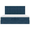 vidaXL Ottoman-Bett mit Matratzen Dunkelblau 200x200 cm Samt