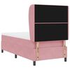 vidaXL Boxspringbett mit Matratze Rosa 190 x 90 cm Polyester