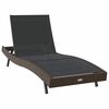 vidaXL Sonnenliege mit Tisch 2 pcs Braun und Schwarz 40 x 40 x 40.5 cm