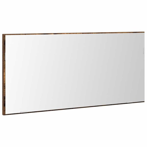 vidaXL Spiegel Wandmontiert Braun 80 x 37 cm Glas und engineered Holz