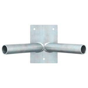 vidaXL Fahnen Pole Holde Silber 11,5 x 7,5 x 0,2 cm Stahl