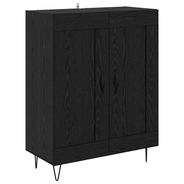 vidaXL Sideboard Schwarz Eichen-Optik 69,5 x 34 x 90 cm