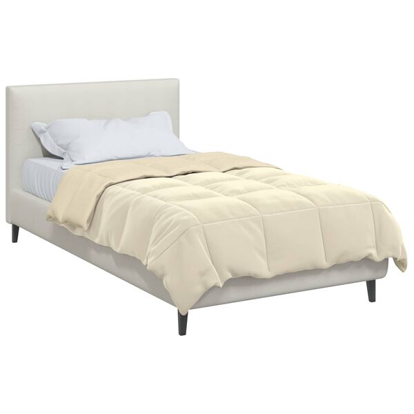 vidaXL Ganzjahresbettdecke Gepolstert Creme 140 x 220 cm Mikrofaser