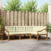 vidaXL Outdoor-Sofagarnitur mit Kissen 4 pcs Natur und Creme