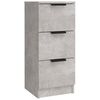 vidaXL Sideboards 3 Stk. Betongrau Holzwerkstoff