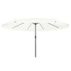 vidaXL Garten-Sonnenschirm Sand 395 x 395 x 245 cm Polyester und Stahl