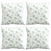 vidaXL Streupillows Blatt 4 pcs Blattmuster 60 x 60 cm Polyesterstoff