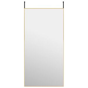 vidaXL T&uuml;rspiegel Golden 50x100 cm Glas und Aluminium