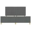 vidaXL Bettgestell mit Kopfteil Dunkelgrau 180 x 200 cm Stoff