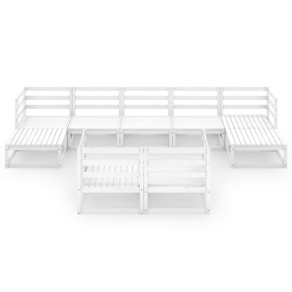 vidaXL 9-tlg. Garten-Lounge-Set Massivholz Kiefer