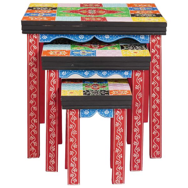 vidaXL Nestingtisch Braun 50 x 50 x 50 cm Massivholz Mango