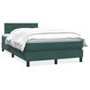 vidaXL Boxspringbett mit Matratze Dunkelgr&uuml;n 120x220 cm Samt