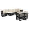 vidaXL Gartensofa-set 8 stk. Schwarz Poly-Rattan