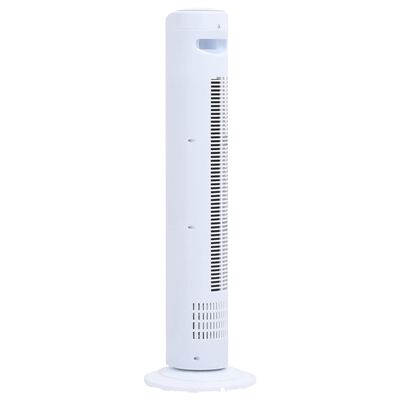 vidaXL Turmventilator mit Fernbedienung und Timer Φ24x80 cm Weiß