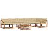 vidaXL Outdoor-Sofagarnitur mit Kissen 7 pcs Natur und Beige