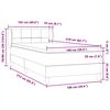 vidaXL Boxspringbett mit Matratze Dunkelgrau 100x210 cm Samt