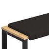 vidaXL Bankkissen Sherpa-Stoff Schwarz Tiefe 35 cm
