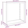 vidaXL Brennholzregal 100x40x100 cm Wetterfester Stahl