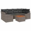 vidaXL Gartensofa-set 7 stk. Grau Poly-Rattan