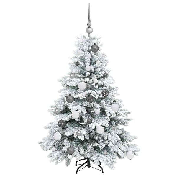 vidaXL K&uuml;nstlicher Weihnachtsbaum mit 150 LEDs Wei&szlig; 120 cm PE und PVC
