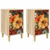 vidaXL Nachttisch GENNEP 2 stk. Sonoma-Eiche 36 x 33 x 60 cm
