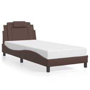 vidaXL Bettgestell "Viana" ohne Matratze Braun 80x200 cm Kunstleder