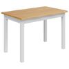VidaXL Esstisch EKAI Wei&szlig; 112 x 70 x 76,5 cm Massives Kiefernholz
