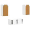 vidaXL TV-Schrankset Wandmontiert 6 pcs Wei&szlig; Holzwerkstoff