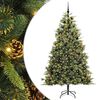 vidaXL K&uuml;nstlicher klappbarer Weihnachtsbaum mit Tannenzapfen 210 cm