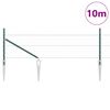 vidaXL Zaunpfosten Gr&uuml;n 10 x 0,4 m (50 mm Netz) Stahl und PVC