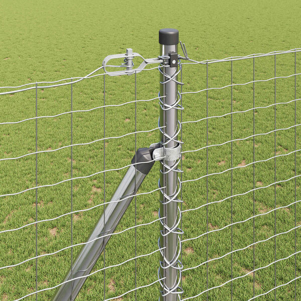 vidaXL Zaunpfosten Sonstiges 26 pcs Grau 3,2 x 3,2 x 180 cm Stahl