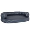 vidaXL Hundebett Ergonomisch Schaumstoff Dunkelblau 88x65cm Kunstleder