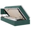vidaXL Bett mit Stauraum und LED Dunkelgr&uuml;n 90 x 200 cm Samt