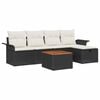 vidaXL Gartensofa-set 6 stk. Schwarz Poly Rattan