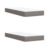 vidaXL Boxspringbett mit Matratze Taupe 200x200 cm Stoff
