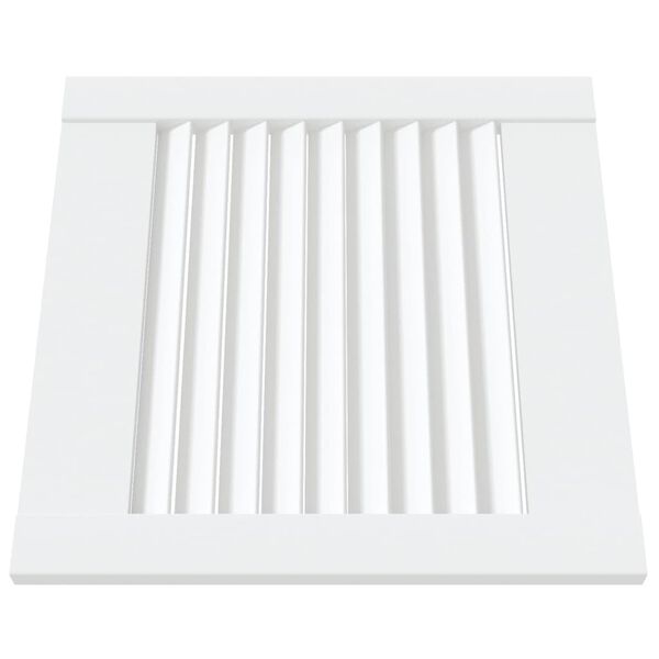 vidaXL Schrankt&uuml;ren Lamellen-Design 2 Stk Wei&szlig; 39,5x39,4 cm Massivholz
